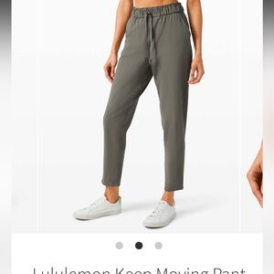 Lululemon Keep Moving Pant 7/8 High-Rise Grey Sage,Size 6